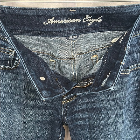 American Eagle Outfitters Low Rise Slim Bootcut Women's Blue Jeans - Picture 6 of 7